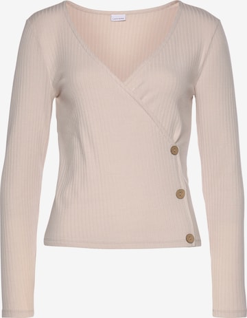 LASCANA Shirt in Beige: predná strana