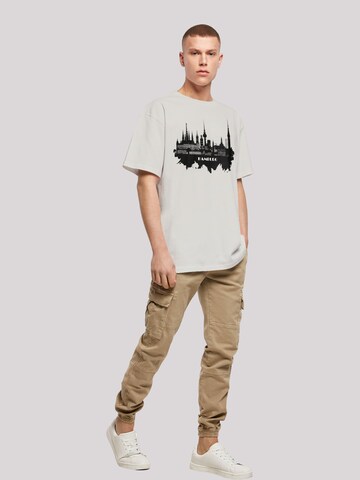 F4NT4STIC Shirt 'Cities Collection - Hamburg skyline' in Grey