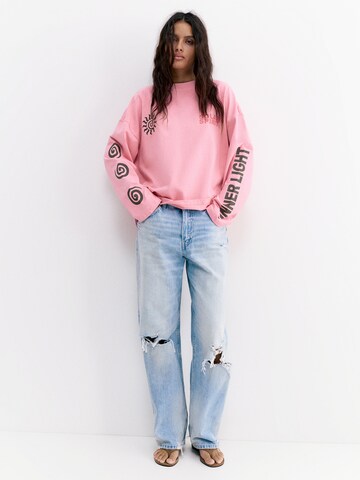 Pull&Bear Oversized bluse i pink: forside