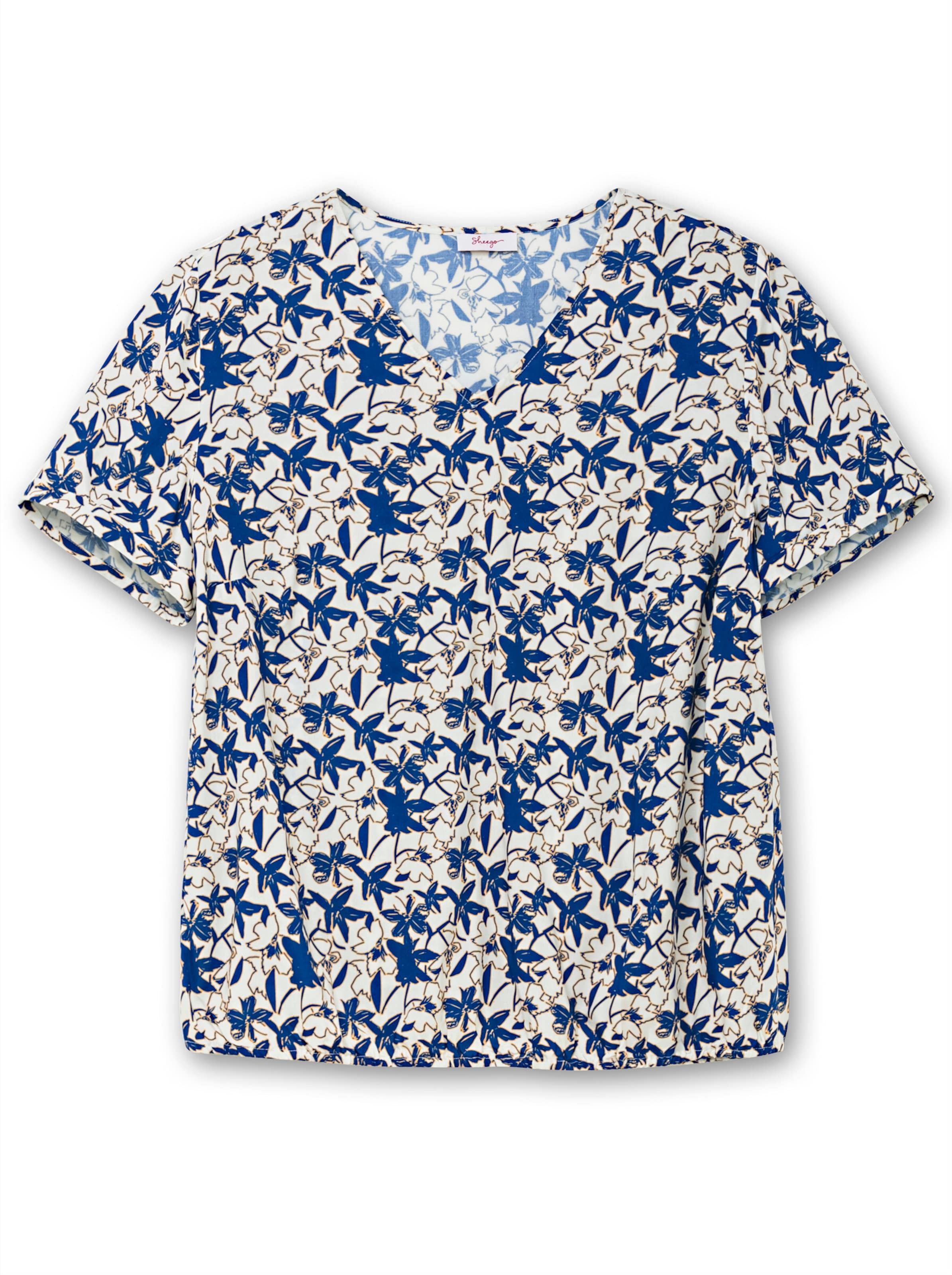 SHEEGO T-shirt i blå: framsida