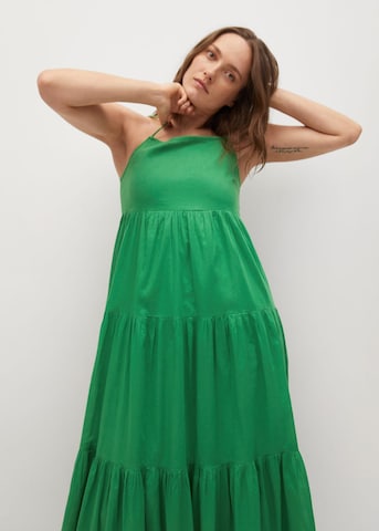MANGO Poletna obleka | zelena barva