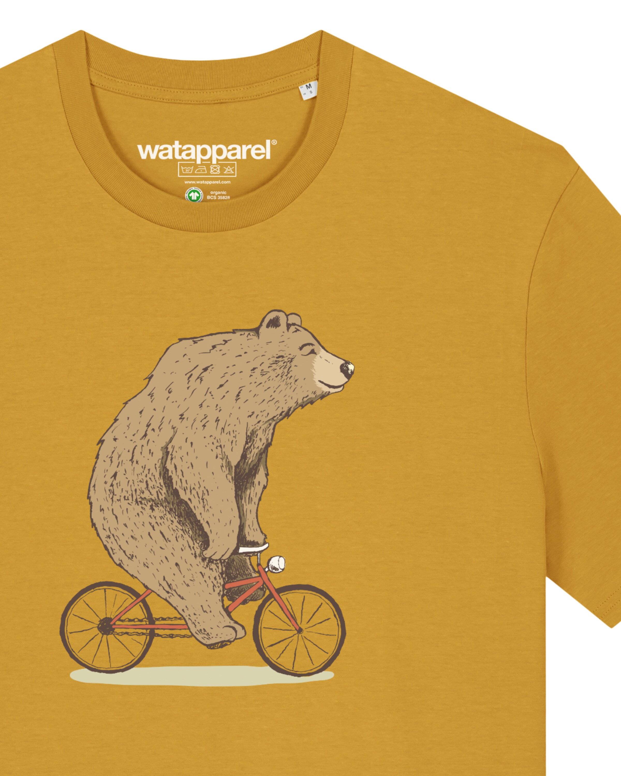 T-Shirt ' Fahrradbär ' Watapparel en jaune