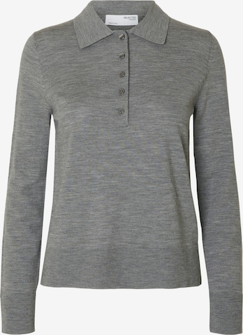 Pull-over 'SLFTHEA' SELECTED en gris : devant