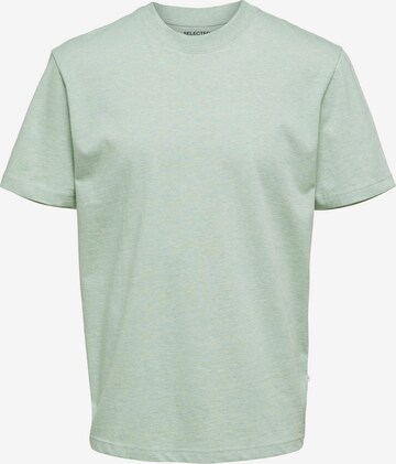 T-Shirt 'Colman' SELECTED en vert : devant