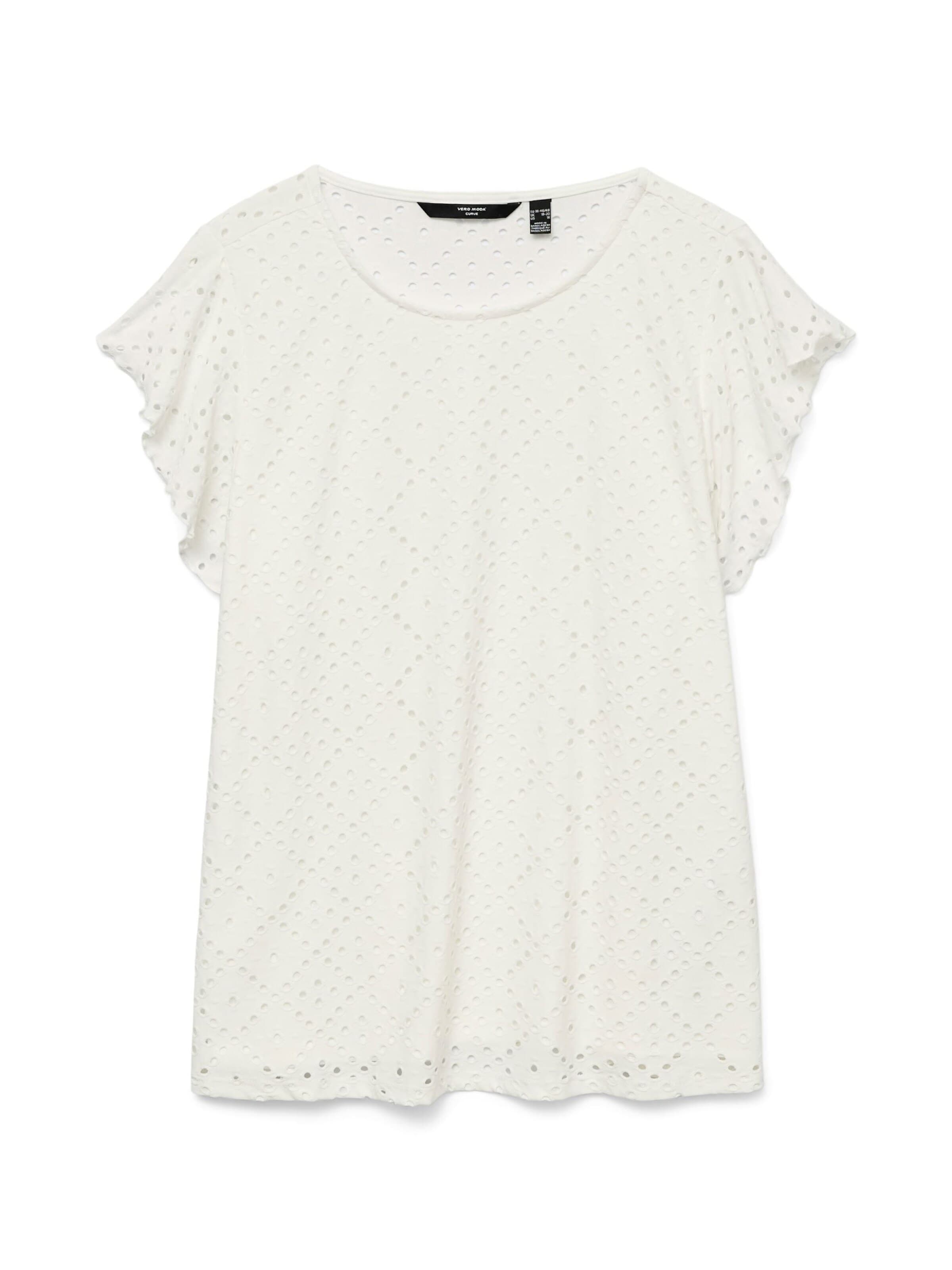 Vero Moda Curve - Camiseta en blanco: frente
