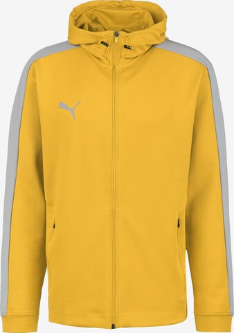 Veste de sport PUMA en jaune : devant