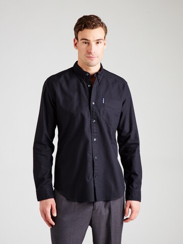 Ben Sherman Regular fit Overhemd in Zwart: voorkant