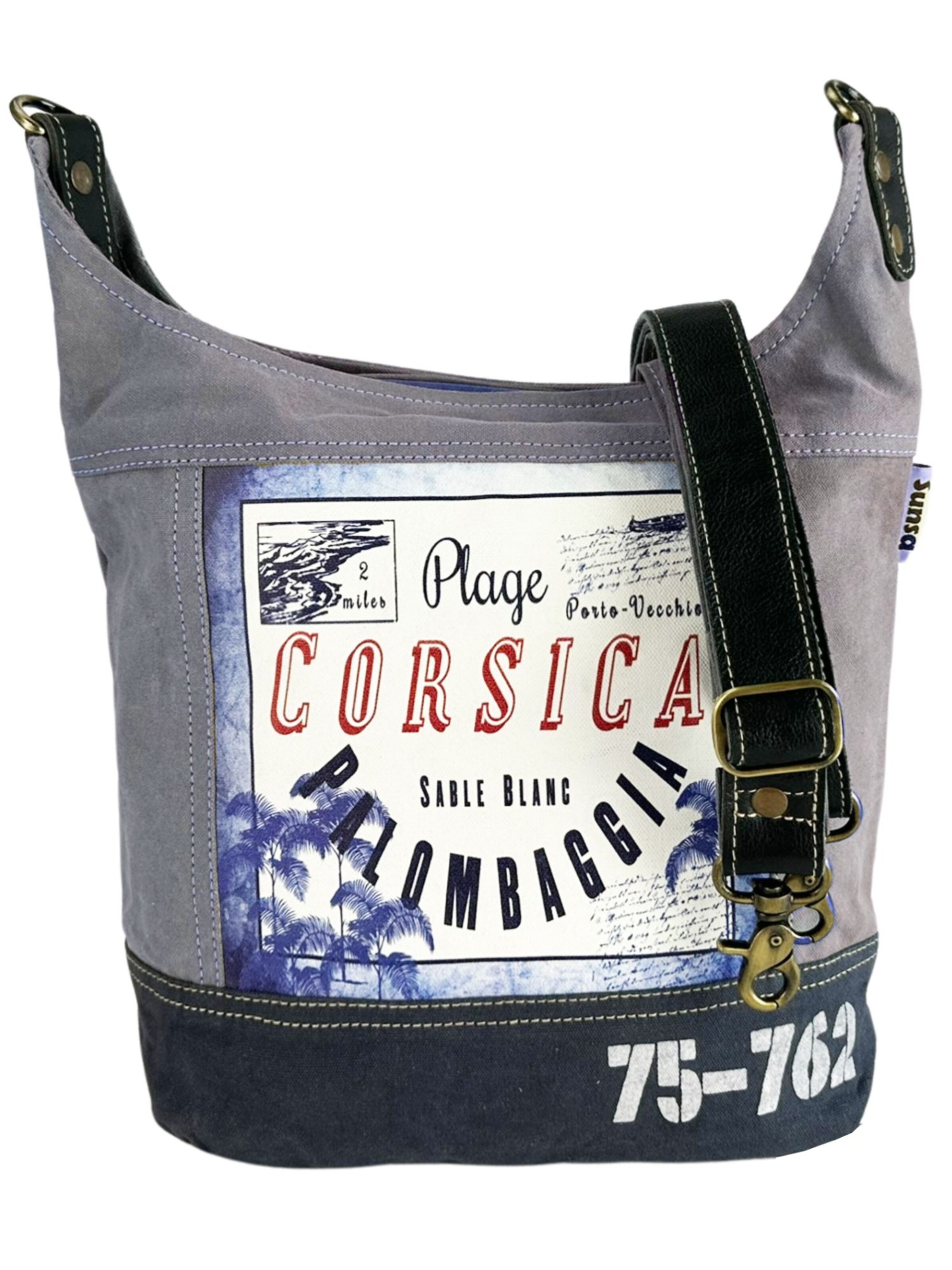 Sunsa Schultertasche 'Sunsa'‌‌ in Grau: Vorderseite