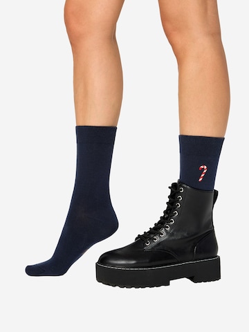 Chaussettes ' Winter Socken ' Nur Die en bleu