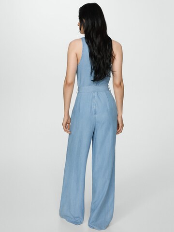 MANGO Jumpsuit 'Atena' in Blauw