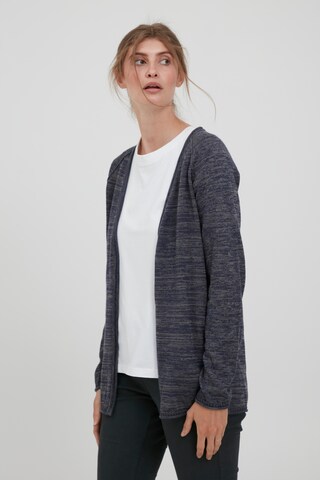 Oxmo Knit Cardigan 'Danila' in Blue: front