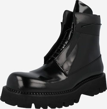 The Antipode Boots med snörning 'ABRA' i svart: framsida
