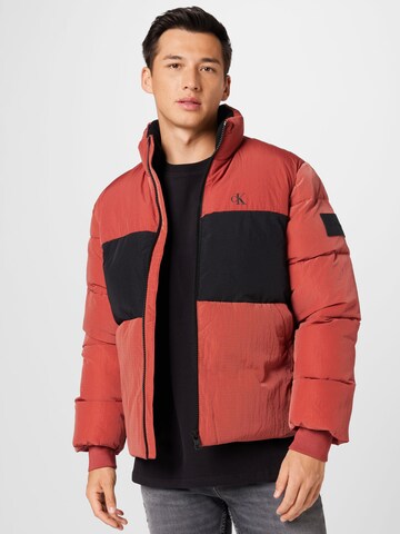 Calvin Klein Jeans Between-Season Jacket in Brown: front