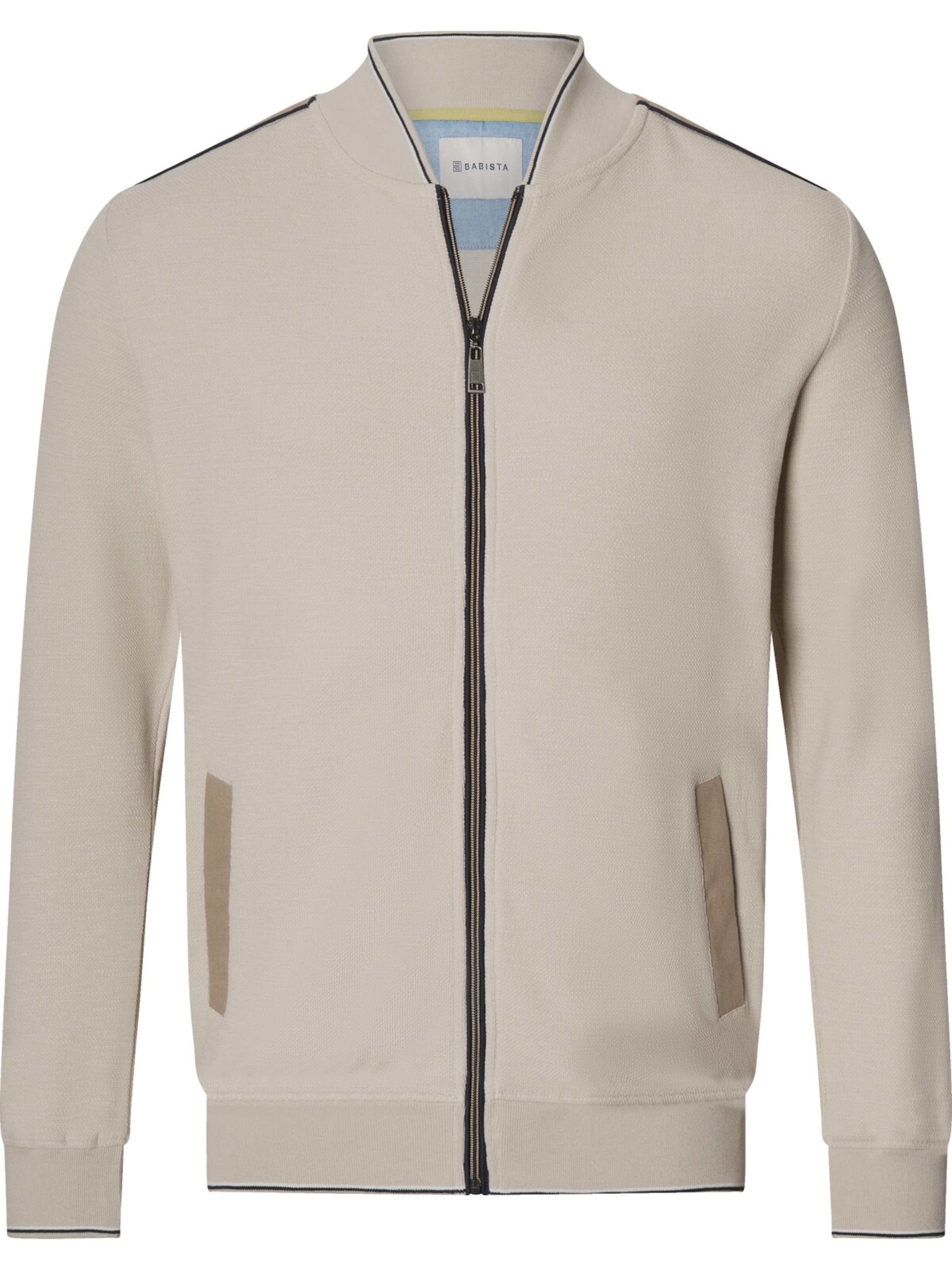 BABISTA Zip-Up Hoodie ' Marlini ' in Beige: front