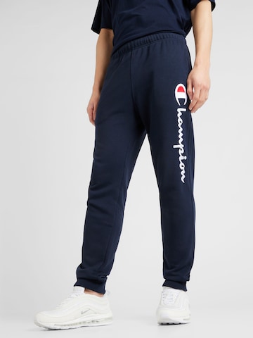 Effilé Pantalon Champion Authentic Athletic Apparel en bleu : devant