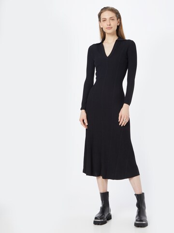 ARMANI EXCHANGE Stickad klänning i svart: framsida