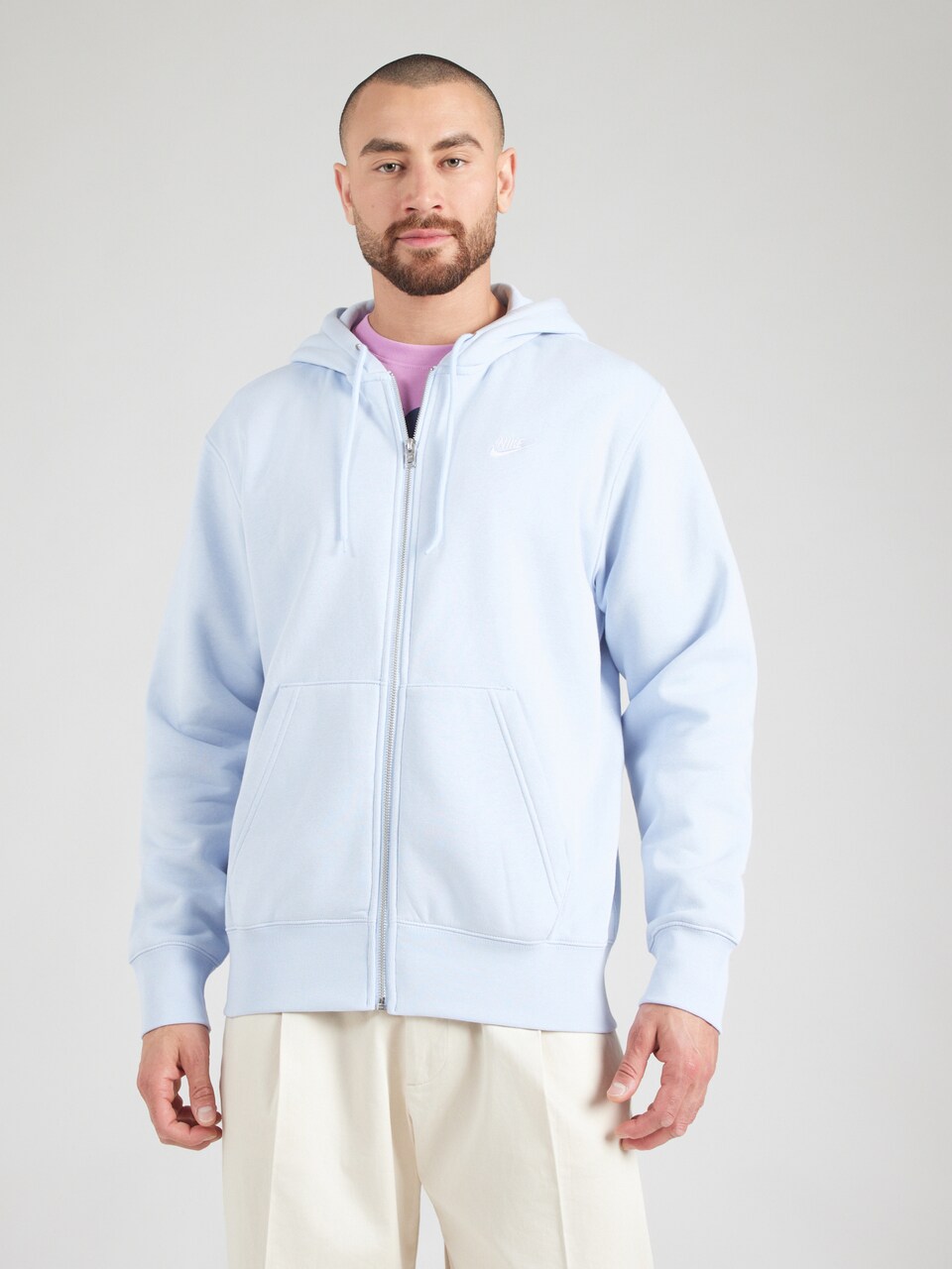 Hanorac 'CLUB' de la Nike Sportswear pe albastru: față