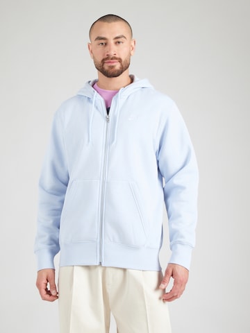 Nike Sportswear Sweatjacke 'CLUB' in Blau: Vorderseite