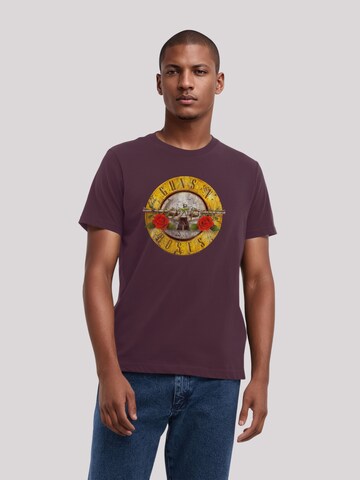 F4NT4STIC T-Shirt 'Guns 'n' Roses Vintage Bullet Logo' in Lila: Vorderseite