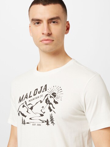 Maloja Λειτουργικό μπλουζάκι 'Korab' σε λευκό