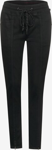 STREET ONE Tapered Broek in Zwart: voorkant