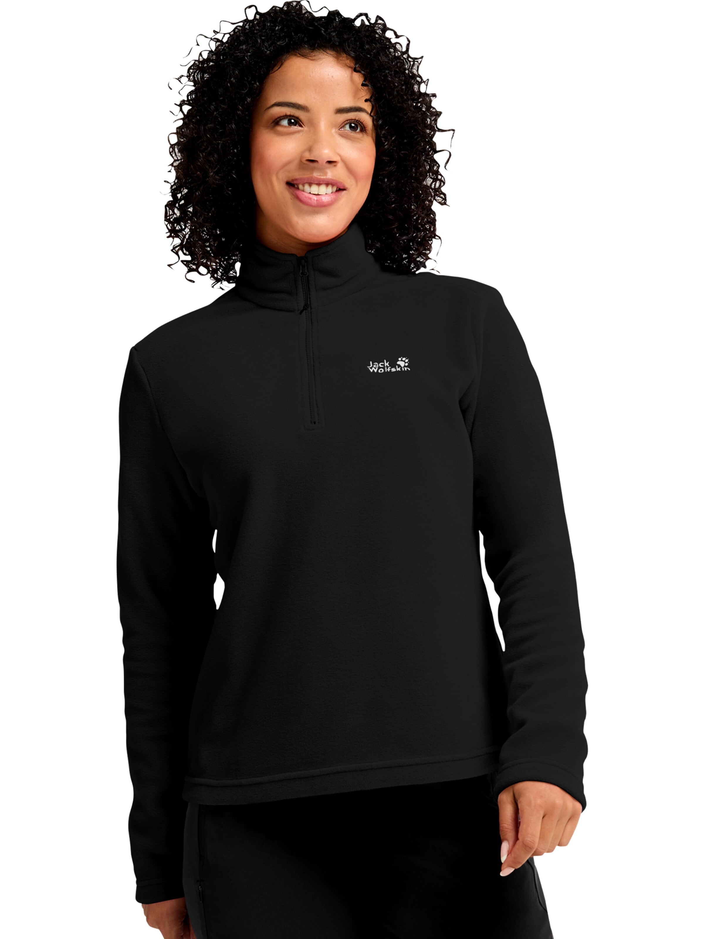 JACK WOLFSKIN Pullover 'Taunus 100 Half-Zip'‌‌‌‌‌‌ in Schwarz