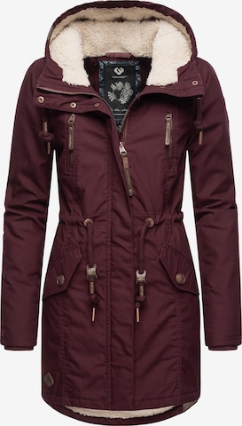 Ragwear Winterparka 'Elsie' in Rood: voorkant