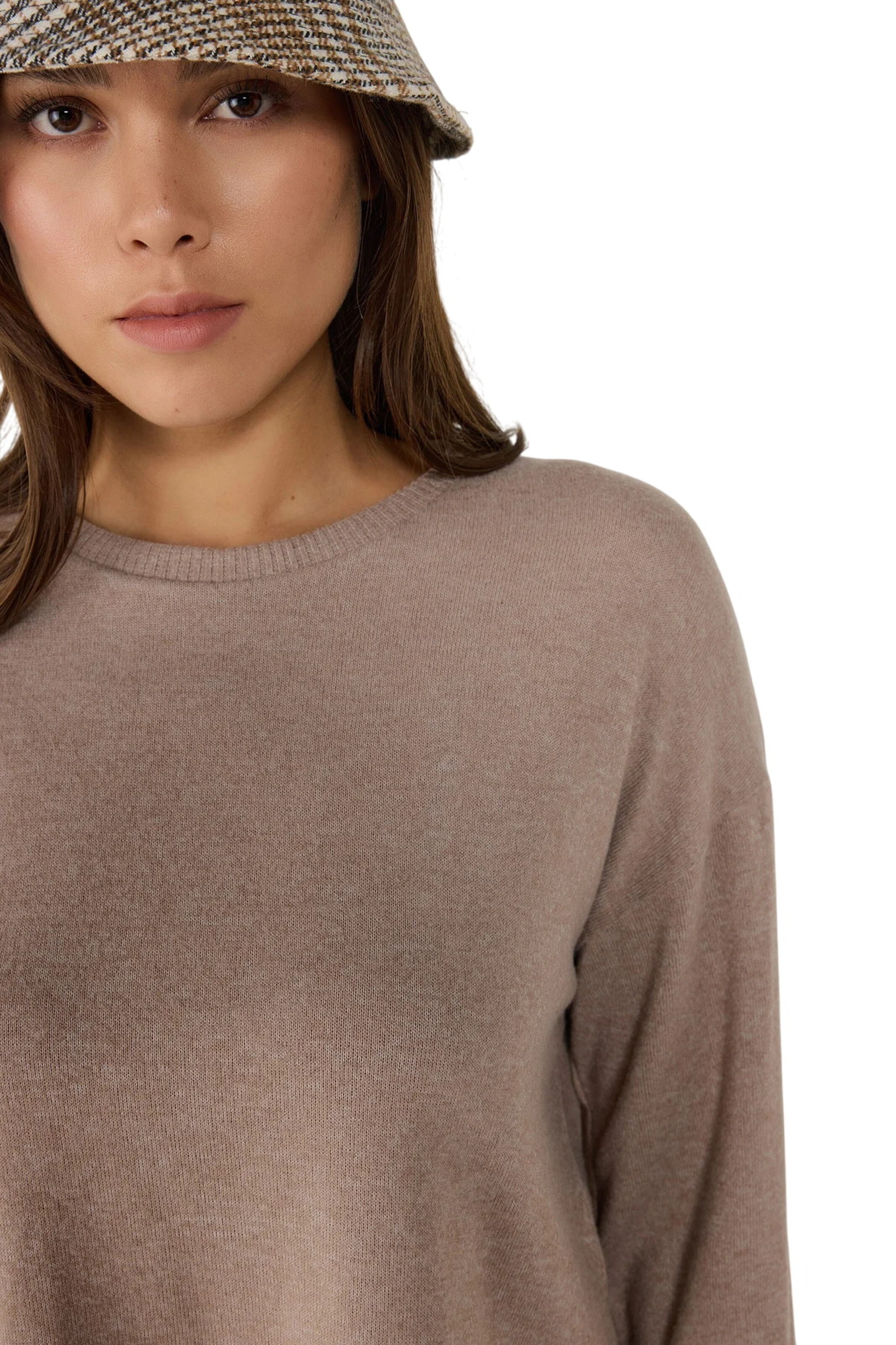 No Matter What Pullover in Beige