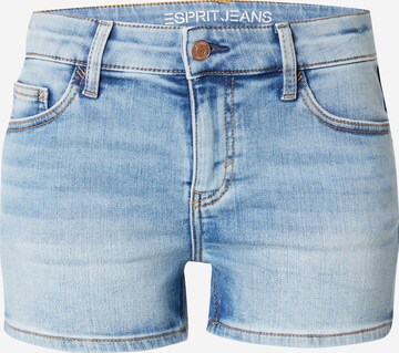 ESPRIT Slimfit Jeans in Blauw: voorkant