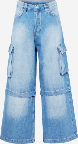 WEEKDAY Wide Leg Cargojeans 'Pasadena' i blå: forside