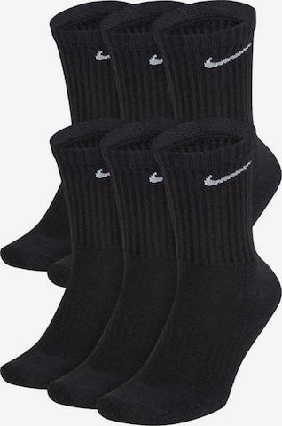 NIKESportske čarape 'Nike Everyday Cushion Crew' - crna boja: prednji dio
