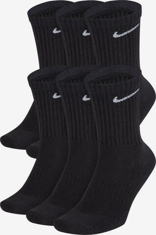 NIKE - Calcetines deportivos 'Nike Everyday Cushion Crew' en negro: frente