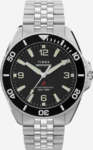 Montre à affichage analogique TIMEX en argent : devant