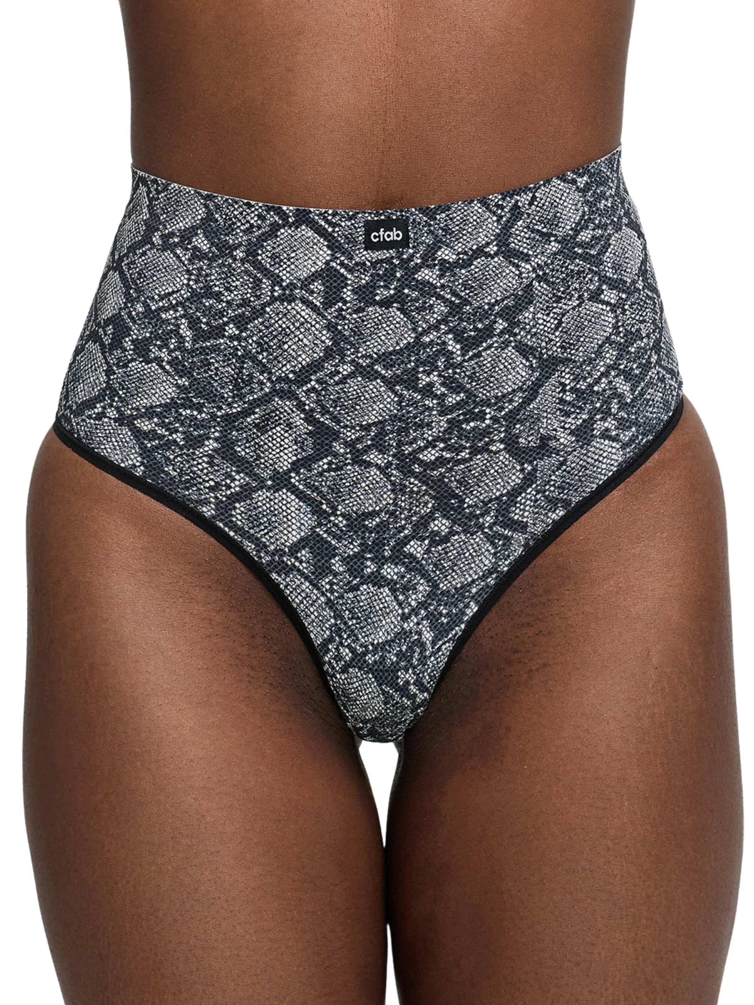 cfab (formerly creamy fabrics) String 'Seamless High-Waist Tanga' i grå