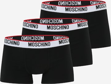 Boxeri de la Moschino Underwear pe negru: față