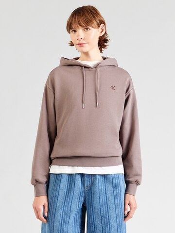 Sweat-shirt Calvin Klein Jeans en violet : devant