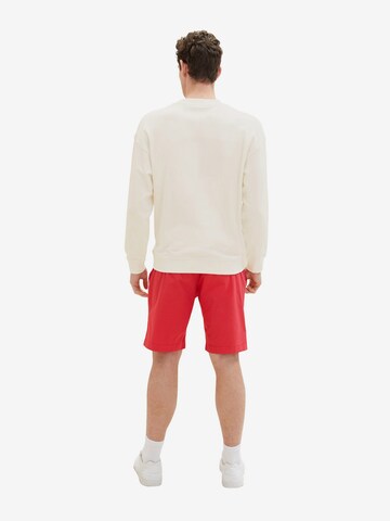 Regular Pantalon chino TOM TAILOR en rouge