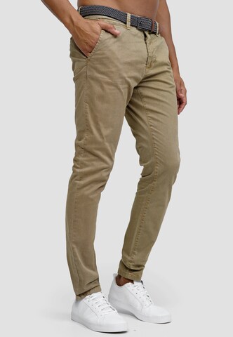 INDICODE JEANS Slim fit Chino Pants in Beige