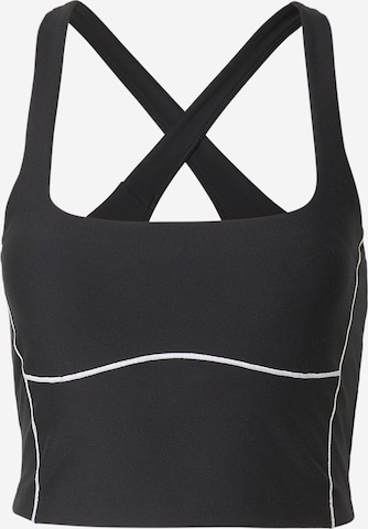 juoda Abercrombie & Fitch Biustjė Sportinė liemenėlė: priekis