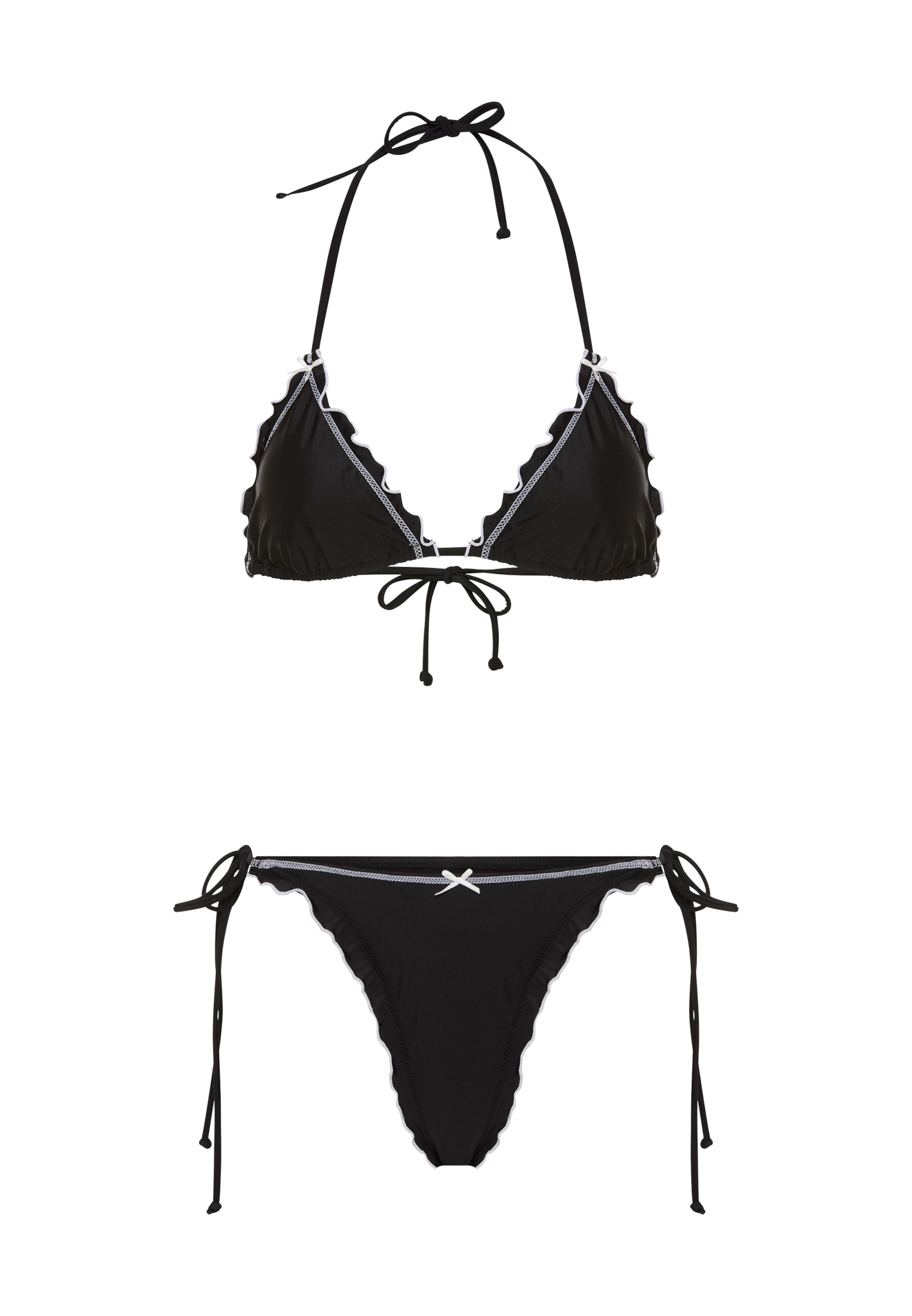 LSCN by LASCANA Triangel Bikini in Zwart: voorkant