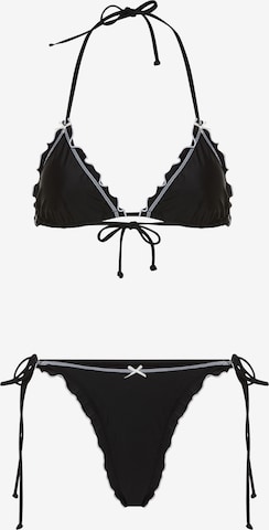 LSCN by LASCANA Triangel Bikini in Zwart: voorkant
