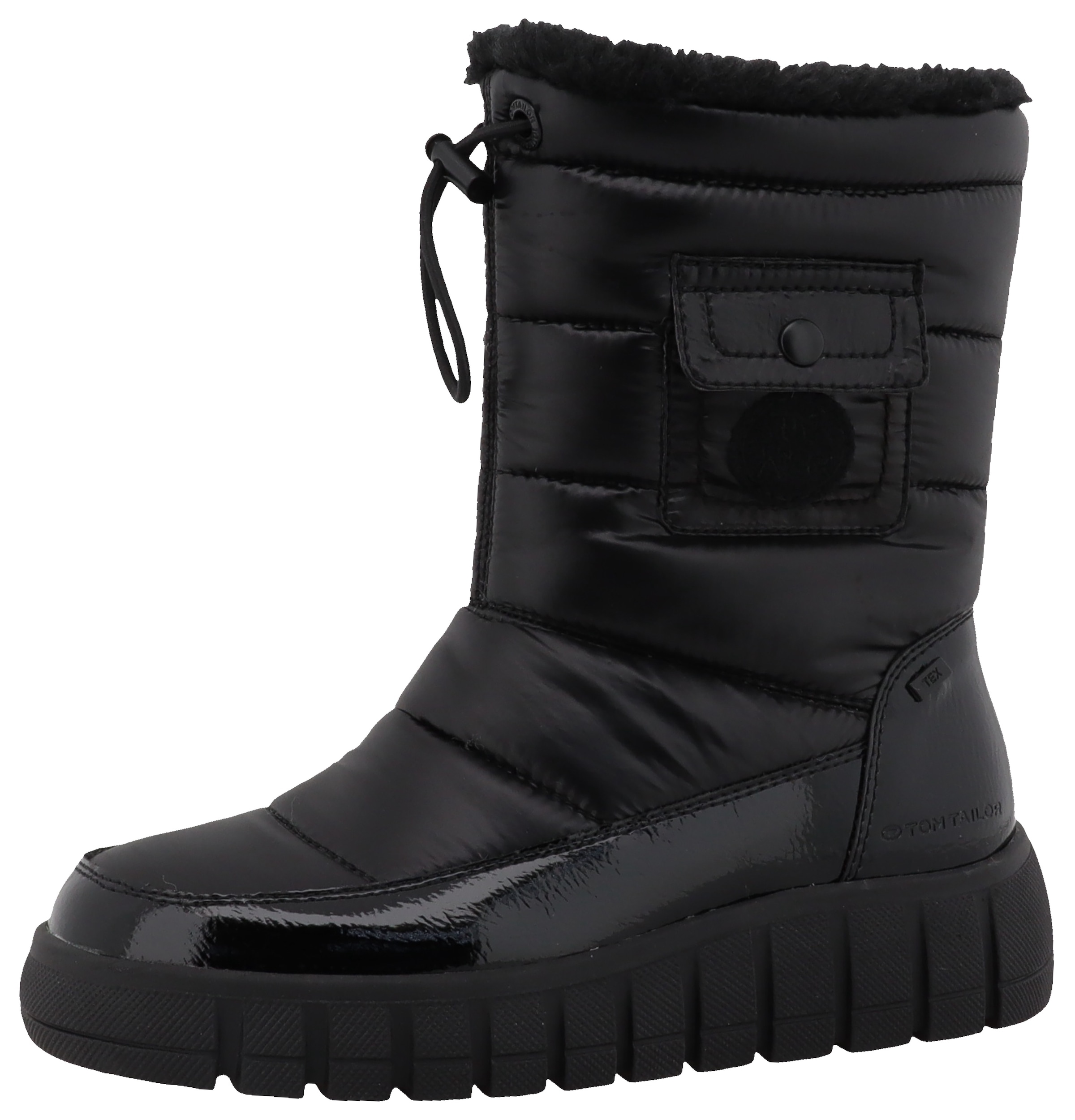 TOM TAILOR Snowboots in Schwarz: Vorderseite