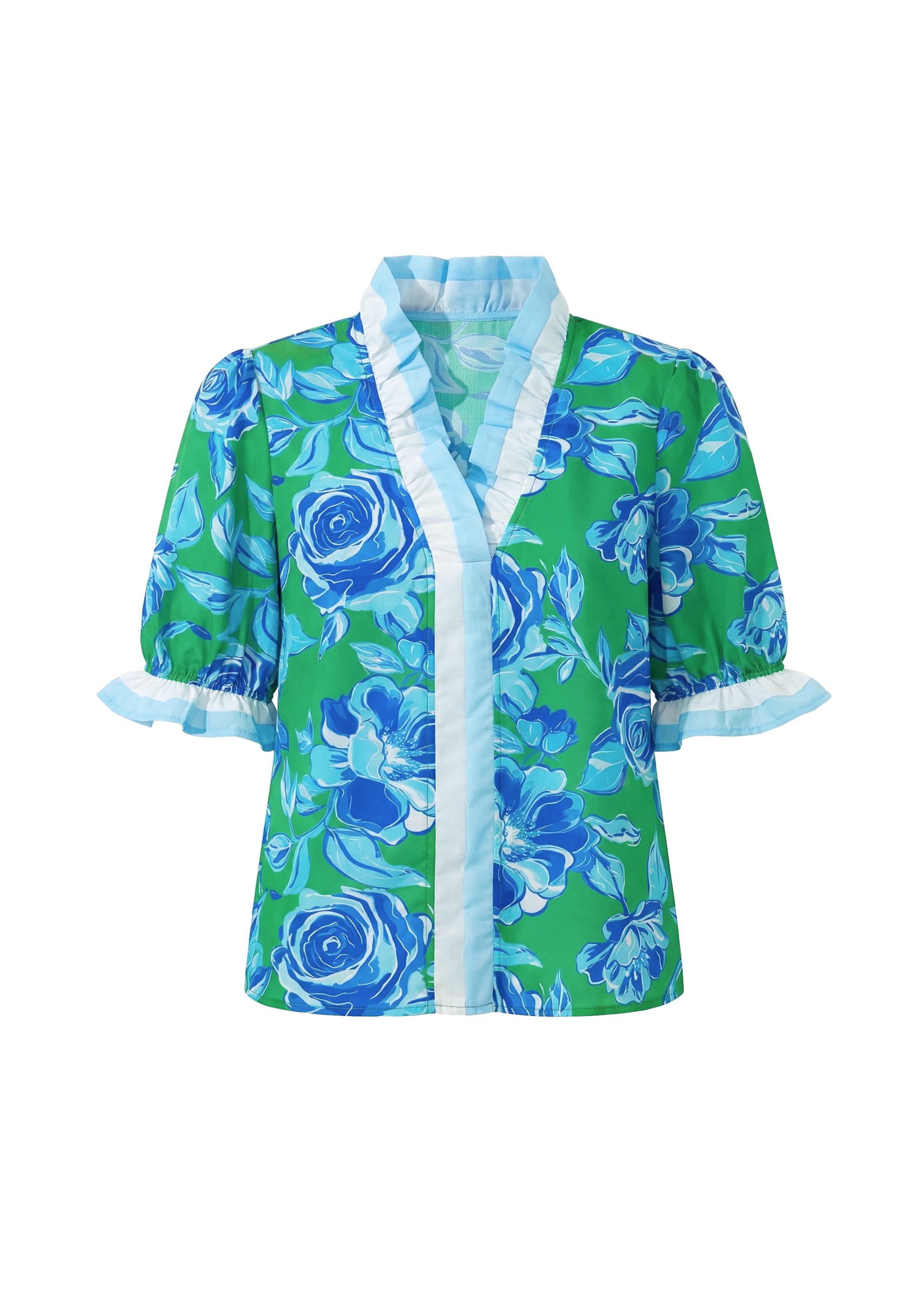 Usha Blusa en L en verde, Vista del producto