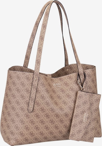 GUESS Ostoskassi 'BRENTON TOTE' värissä ruskea: etupuoli