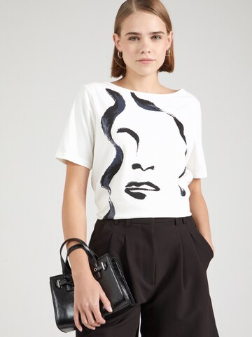 T-shirt s.Oliver BLACK LABEL en blanc : devant