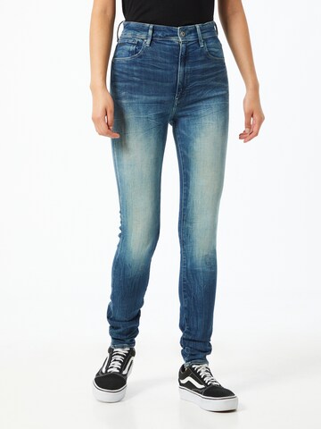 G-Star RAW Skinny Jeansy 'Kafey' w kolorze niebieski: przód