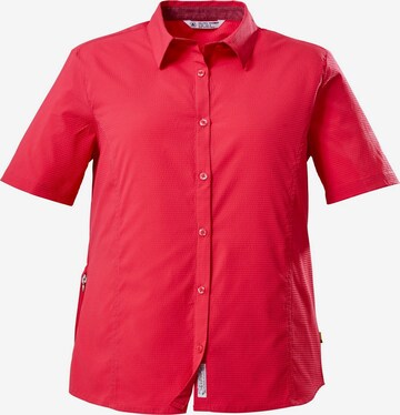 KILLTEC Athletic Button Up Shirt in Pink: front