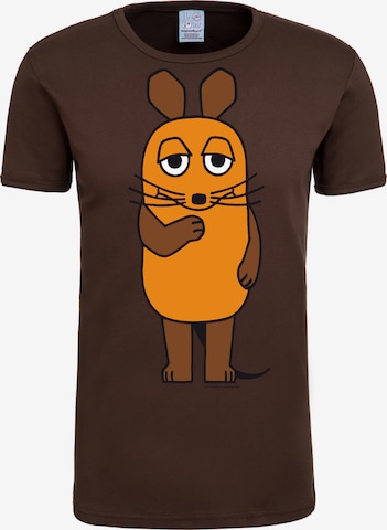 LOGOSHIRT T-Shirt 'Die Sendung mit der Maus' in Braun | ABOUT YOU