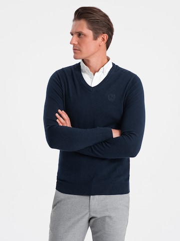 Ombre Pullover in Blau: Vorderseite