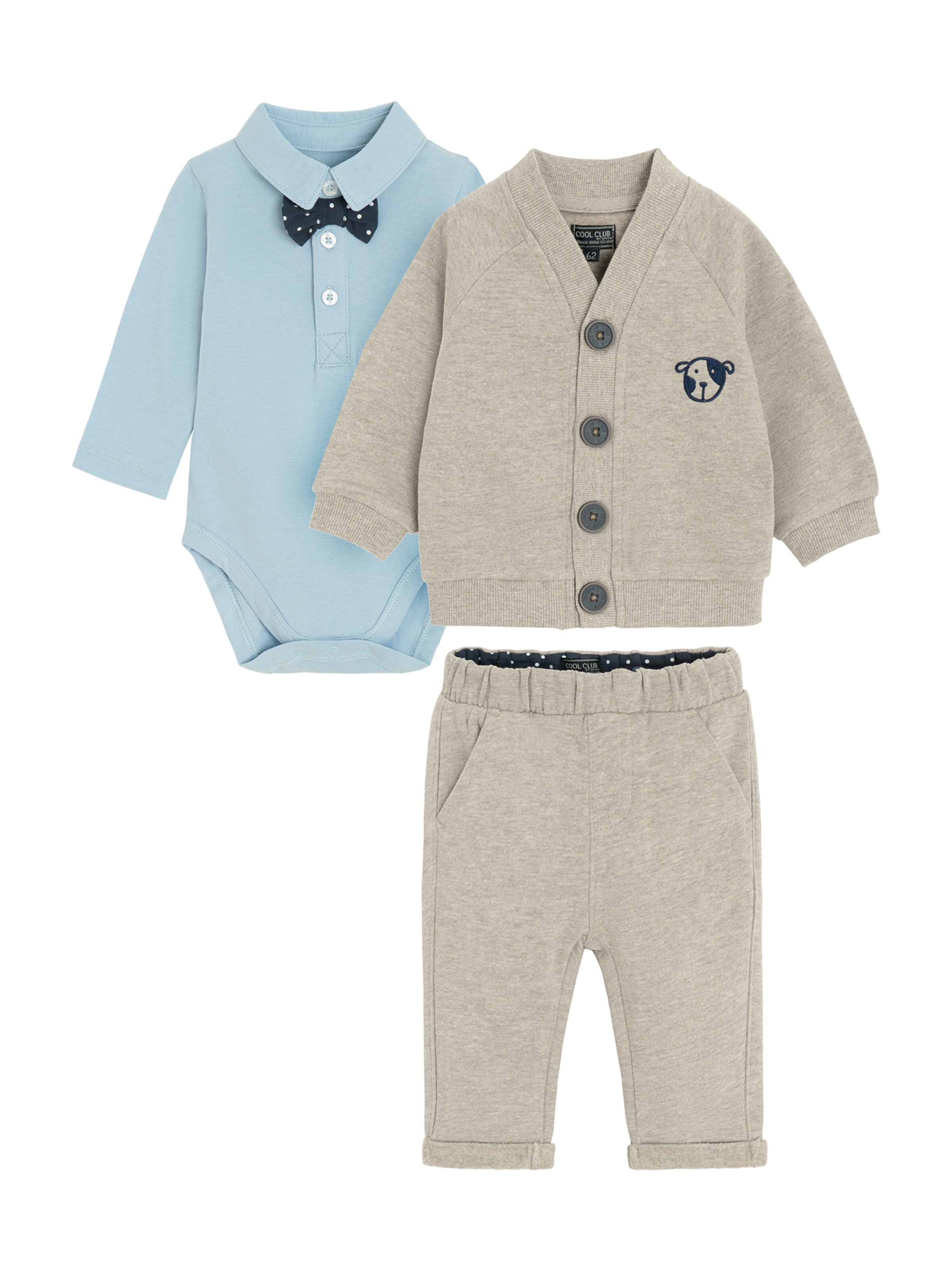 Set de la Cool Club pe gri: față